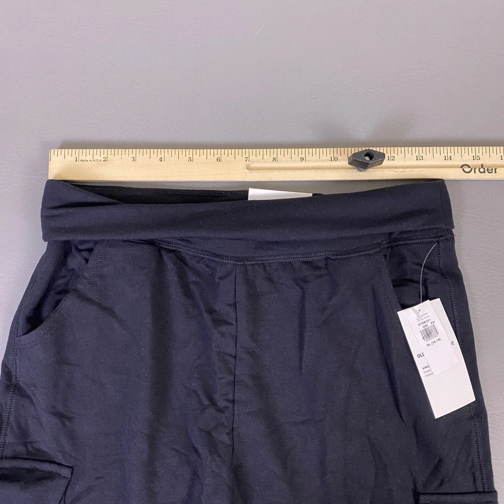 Old Navy Active Cargo Jogger Pants Girls XL‎ 14-16 Black 4-Way Stretch New NWT